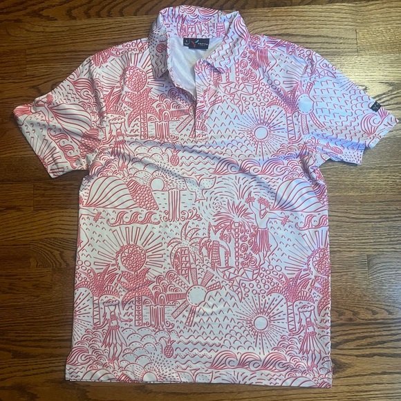 YATTA GOLF Shaka Life Hawaiian Polo Shirt - Small - Picture 5 of 7